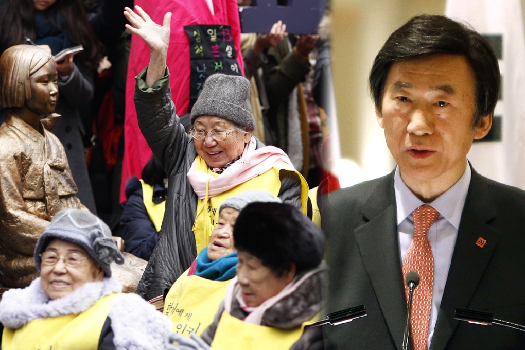 South Korean Foreign Minister Yun Byung-se (right) urged Japan to resolve the issue of “comfort women”. Photos: AP