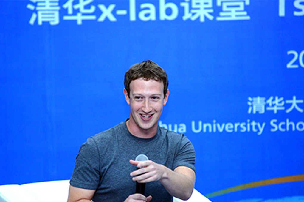 Mark Zuckerberg delivers a speech at Tsinghua University in Beijing on October 22, 2014. Photo: AFP