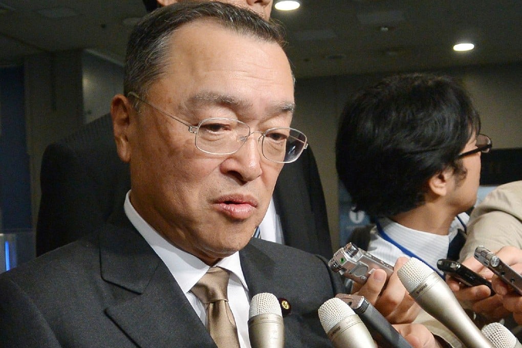 Yoichi Miyazawa, Japan's newly appointed Japanese industry minister answers a question on the scandal at ministry in Tokyo on Thursday. Photo: AFP