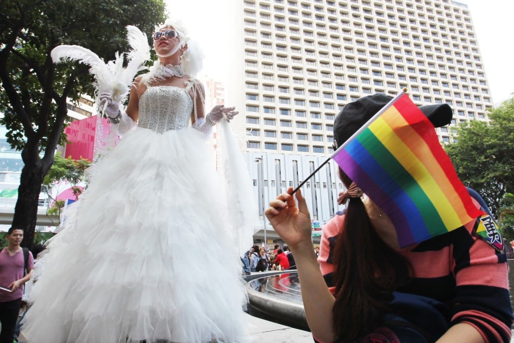 Hong Kong Pride Parade 2012's theme "Dare To Love" calls for equal lesbian, gay, bisexual and transgender rights, starting from Victoria Park and finishes at Chater Garden, Central. Photo: Nora Tam