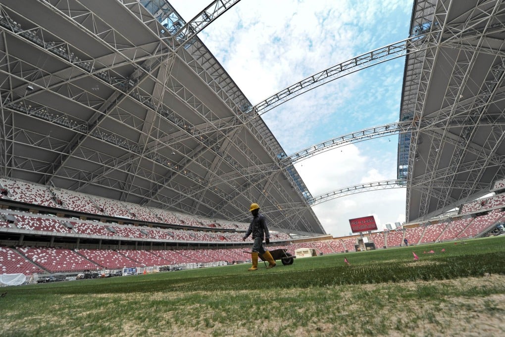 Singapore's authorities have had to close their new stadium for repairs after the Maori All Blacks scrapped their November 15 match against Asia-Pacific Dragons over the poor state of its pitch. Photo: AFP