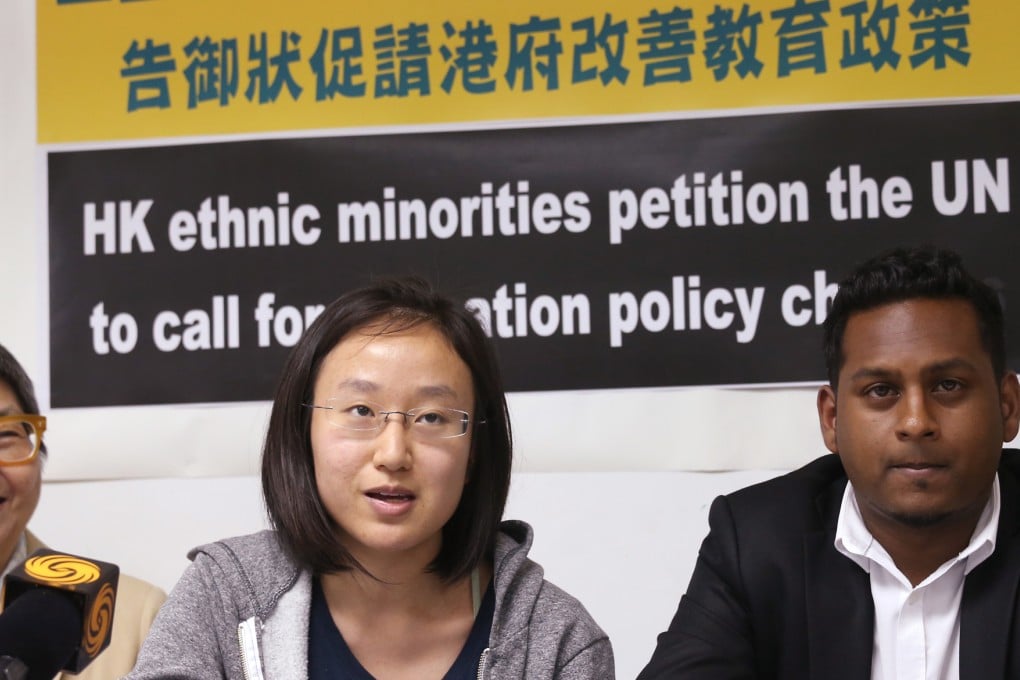 Hong Kong Unison campaign officer Annie Li (centre) says many vulnerable groups in Hong Kong, including ethnic minorities, are treated as second-class citizens every day.