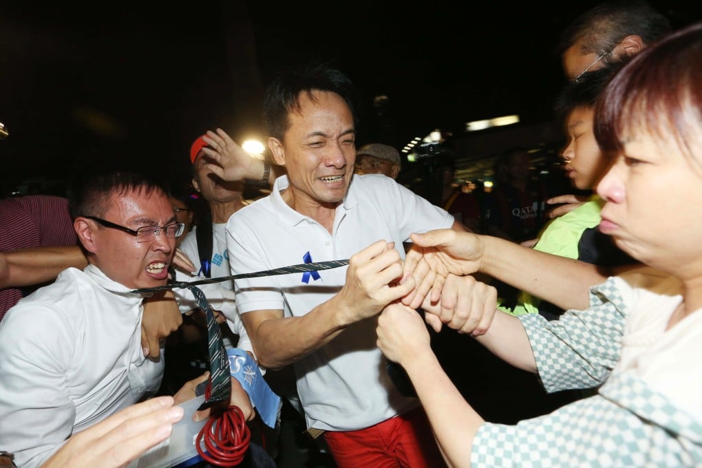 TVB and RTHK journalists were attacked. Photo: SCMP