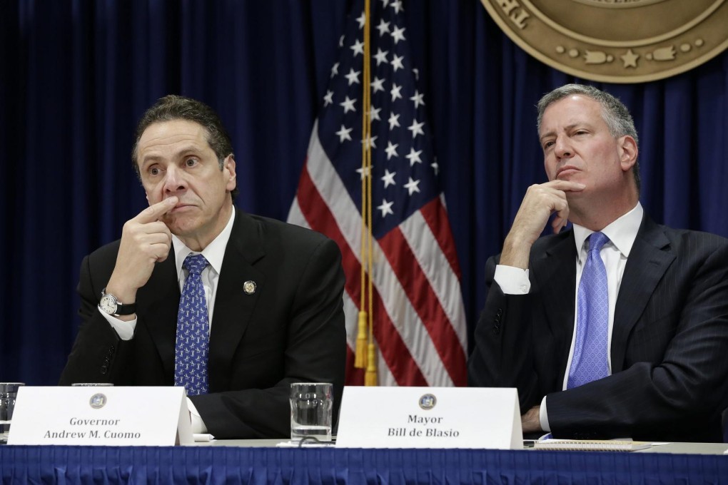 Governor Andrew Cuomo and Mayor Bill de Blasio. Photo: EPA