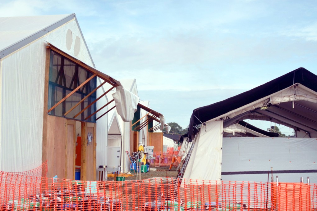 A view of the Medecins Sans Frontieres Ebola treatment centre in the Liberian capital Monrovia. Photo: AFP