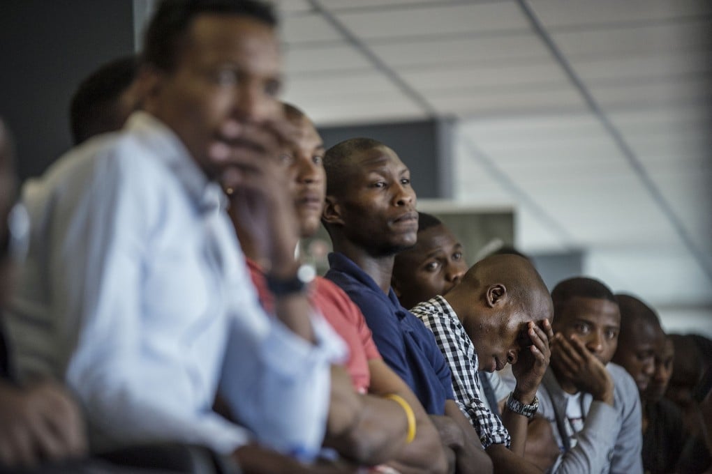 Shocked Orlando Pirates players try to come to terms with the death of goalkeeper Senzo Meyiwa. Photo: AFP