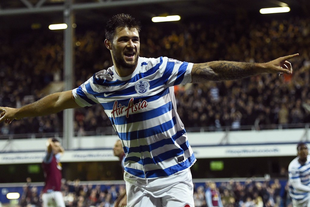 Queens Park Rangers' Charlie Austin celebrates his second goal against Aston Villa at Loftus Road. Photo: Reuters