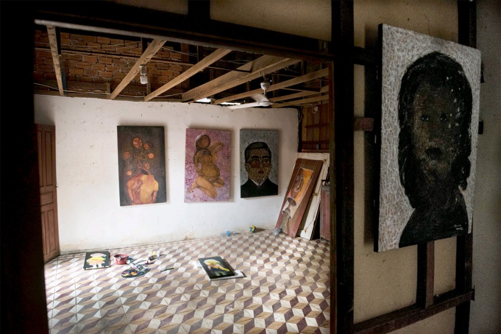 Art on show in studios. Photos: Charles Fox