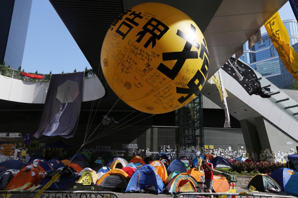 Creativity is in the air at the Occupy protest site in Admiralty. The protests prompted an unprecedented artistic wave. Photo: Sam Tsang