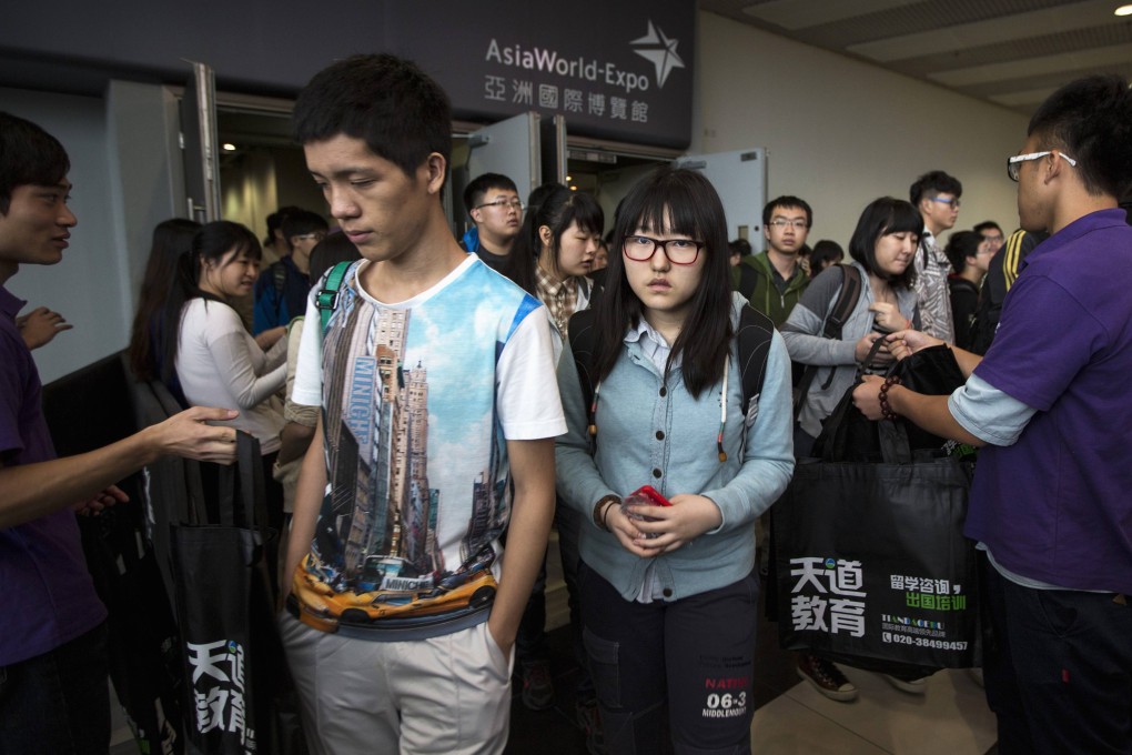 More than 10,000 candidates sat for the SAT at AsiaWorld-Expo in Hong Kong last November, over 90 per cent of them from the mainland. Photo: Reuters