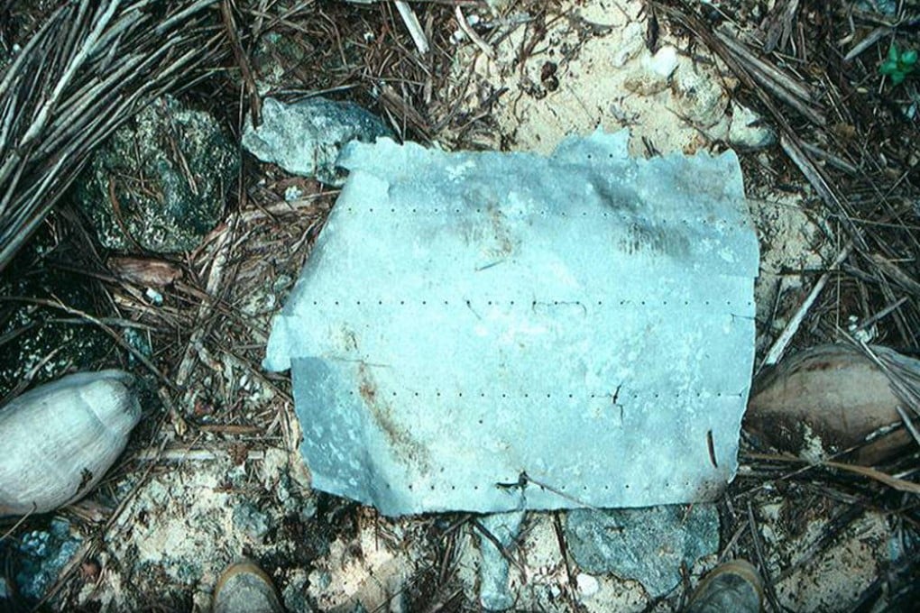 This piece of aluminium could be from Earhart's plane. Photo: Reuters