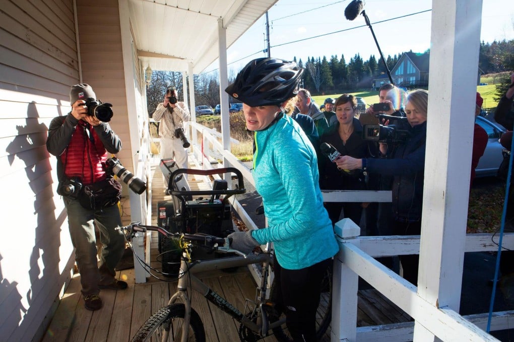 Nurse Kaci Hickox defied quarantine for a bike ride. Photo: Reuters