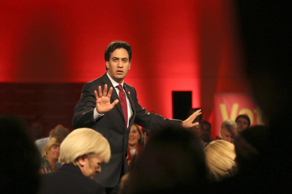 Ed Miliband speaks at a party dinner in Glasgow. Photo: Reuters