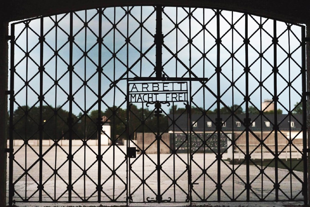 The Dachau camp gate stolen at the weekend. Photo: AFP