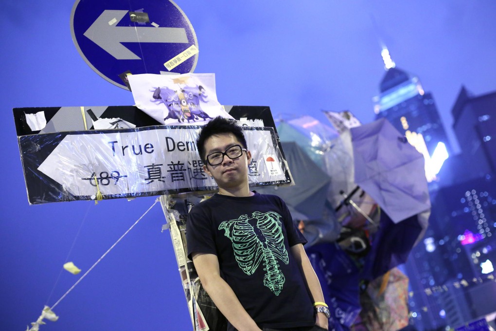 Graphic designer Maxwell Ip in Admiralty. Photo: Sam Tsang