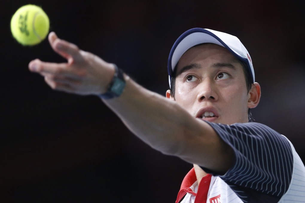 Kei Nishikori is ready to serve up his best tennis in his debut at the ATP World Tour Finals in London. Photo: EPA