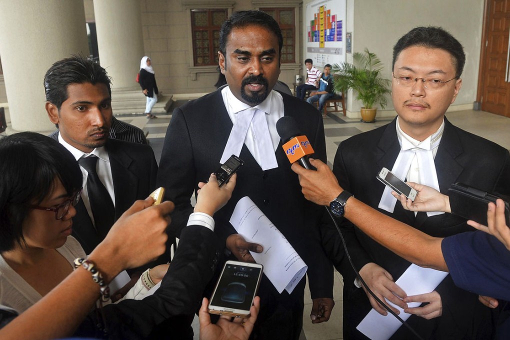 The boys' lawyer Arunan Selvaraj outside court. Photo: AP