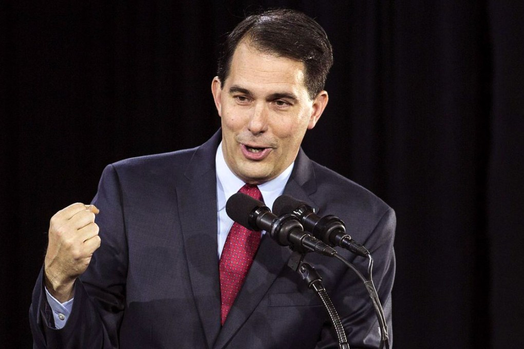 Scott Walker was re-elected governor in the US state of Wisconsin.