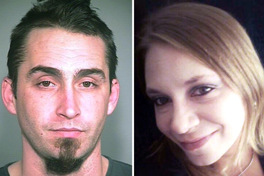 Suspect David Michael Kalac (left) was charged with second-degree murder in the slaying of Amber Lynn Coplin (right), who was found dead on Tuesday in her apartment in Port Orchard, Washington.