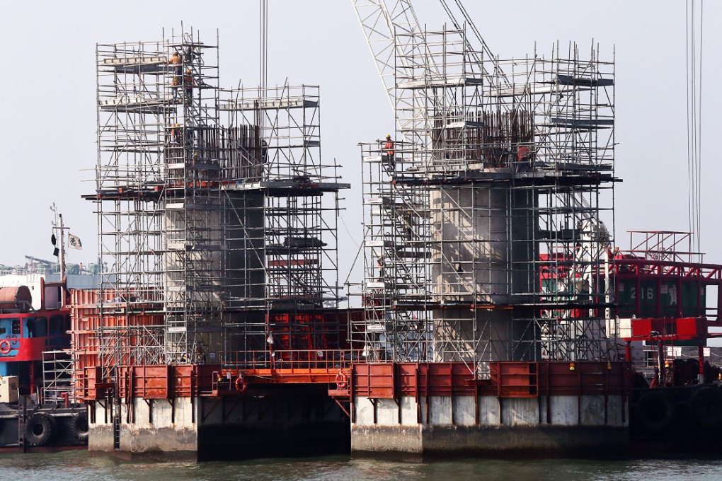 The Hong Kong-Zhuhai-Macau bridge project will cost taxpayers at least HK$3.3 billion more than its HK$83 billion budget. Photo: K.Y. Cheng