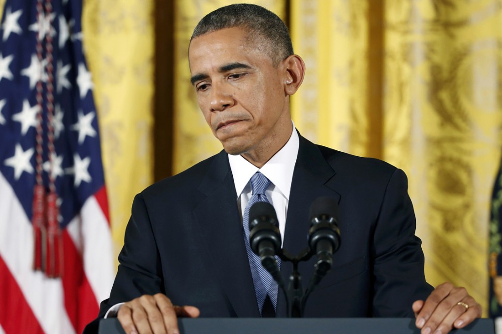 Obama arrives for a speech in Rhode Island last week. After midterm elections, the president is "yesterday's news", analysts say. Photo: Reuters