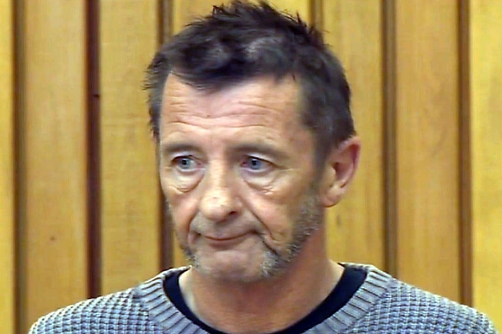 AC/DC drummer Phil Rudd appears in court. Photo: AFP