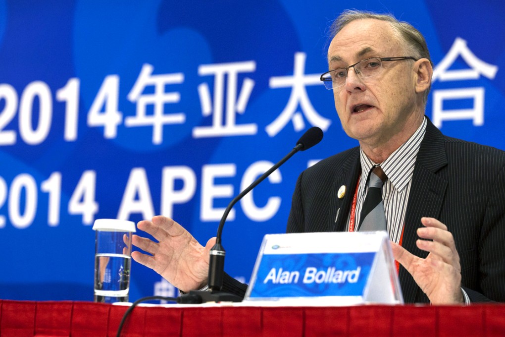 Apec Secretariat executive director Alan Bollard said law enforcement agencies across the Apec's economies would link up to pass on cases to each other. Photo: EPA