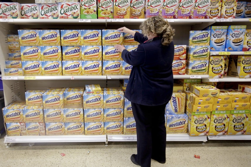 Weetabix, a British company bought by China's Bright Food Group, may find itself along with Australian food company Masassen being listed in Hong Kong's stock exchange. Photo: Bloomberg