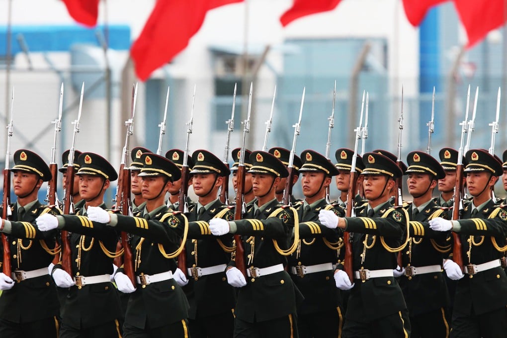 Soldiers from the PLA's Hong Kong Garrison. Analysts say top logistics officers might resist changes to military audits. Photo: Sam Tsang
