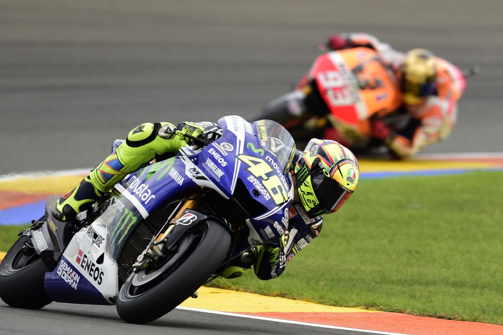Marc Marquez on his way to his 13th win of the season at the Valencia Grand Prix. Photo: AFP