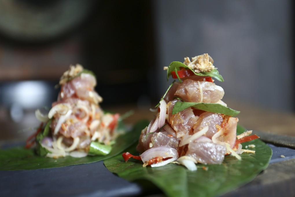 Tuna betelleaves from Mama San. Photo: Jonathan Wong