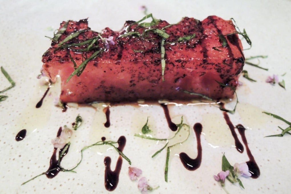 Grilled watermelon steak at Risi e Bisi