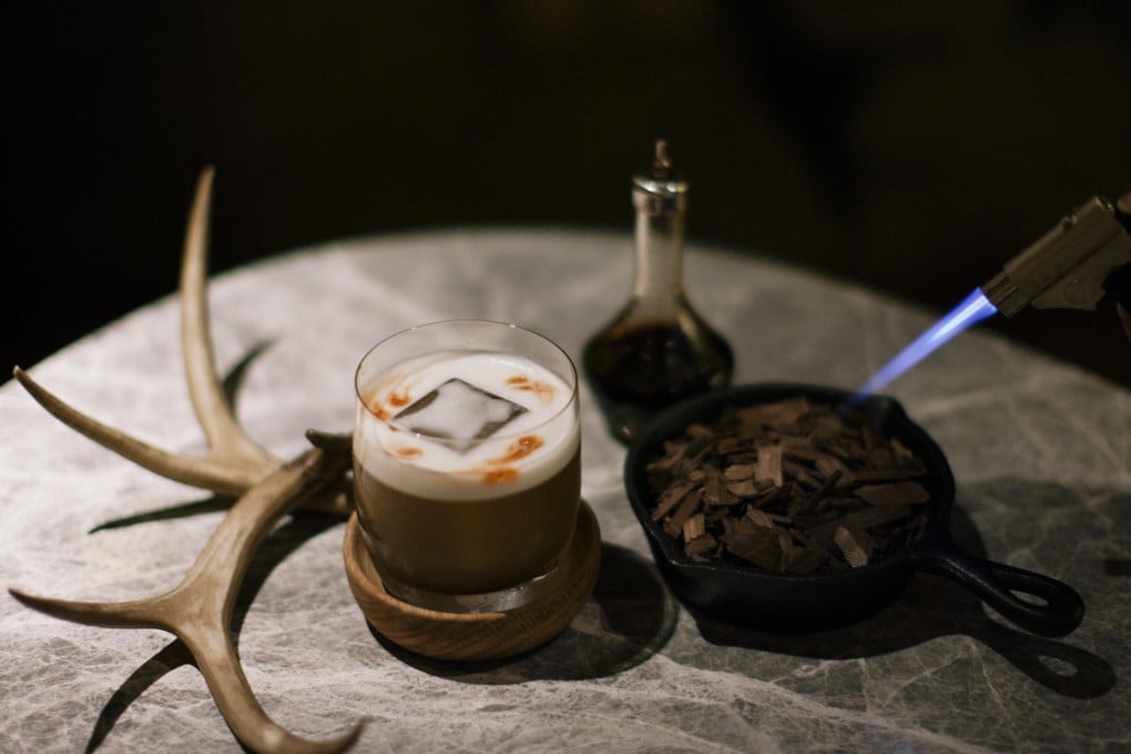 Oak whiskey sour at The Woods. The bar puts as much attention into its cocktails as it does into its dishes.