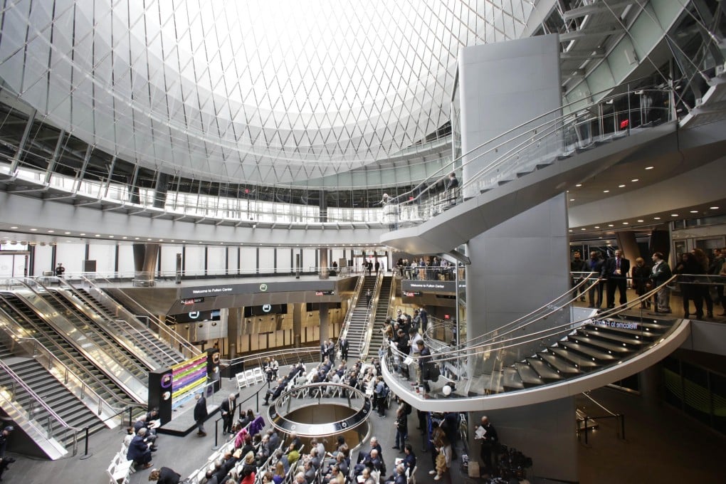 The new Fulton Centre subway transit hub has been described as Lower Manhattan's "next great public space". Photo: AP