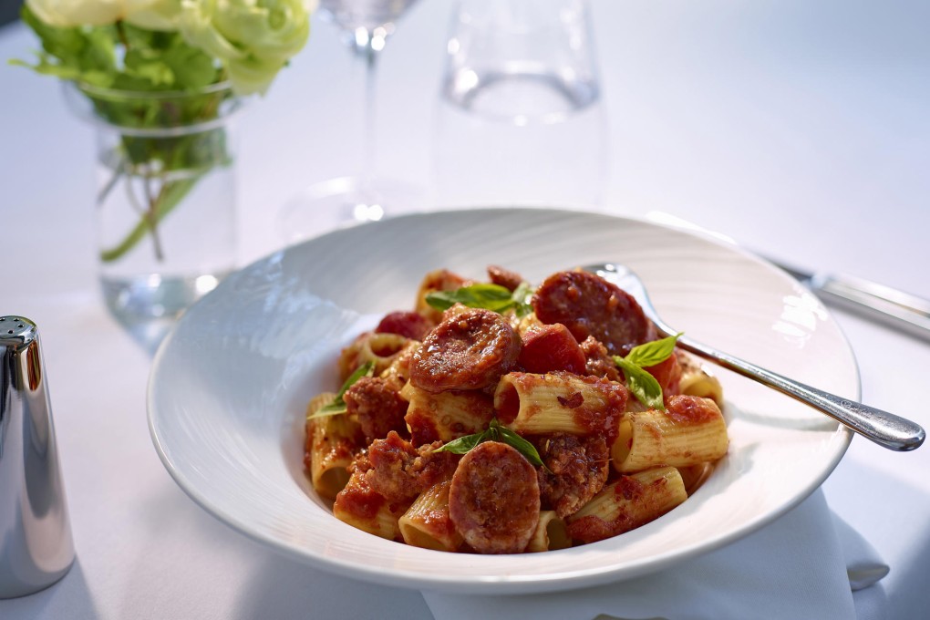 Tuscan SausagePasta in Spicy Tomato Sauce