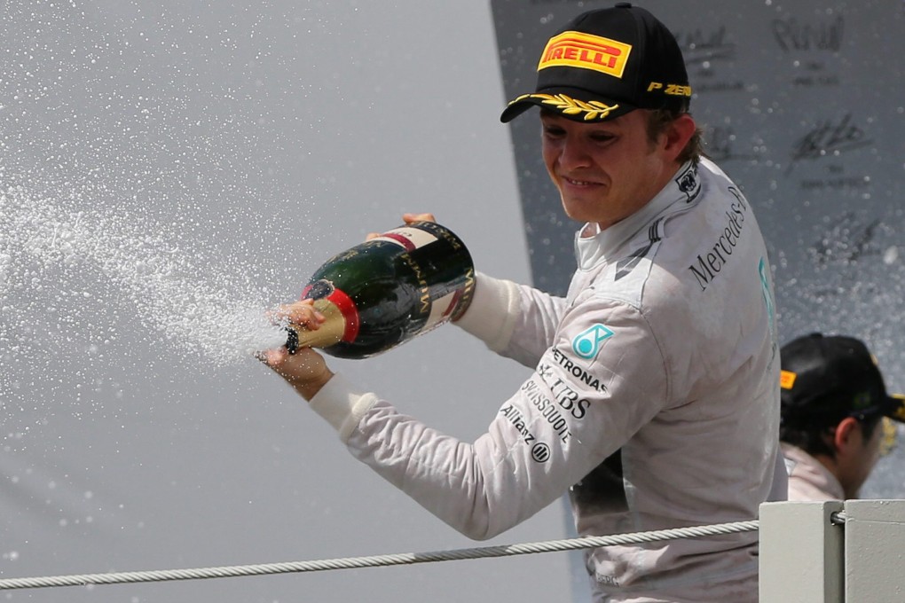 Rosberg celebrates his win. Photo: EPA