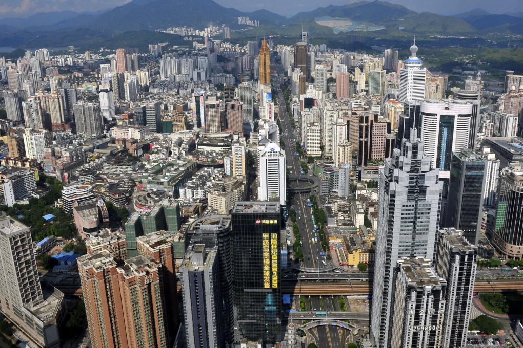 High-rise office and apartment buildings in Shenzhen, where clients are often more receptive to bolder design ideas. Photo: Imaginechina