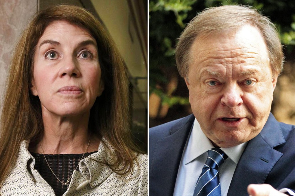 Sue Ann Hamm and former husband Harold at court. Photos: Reuters