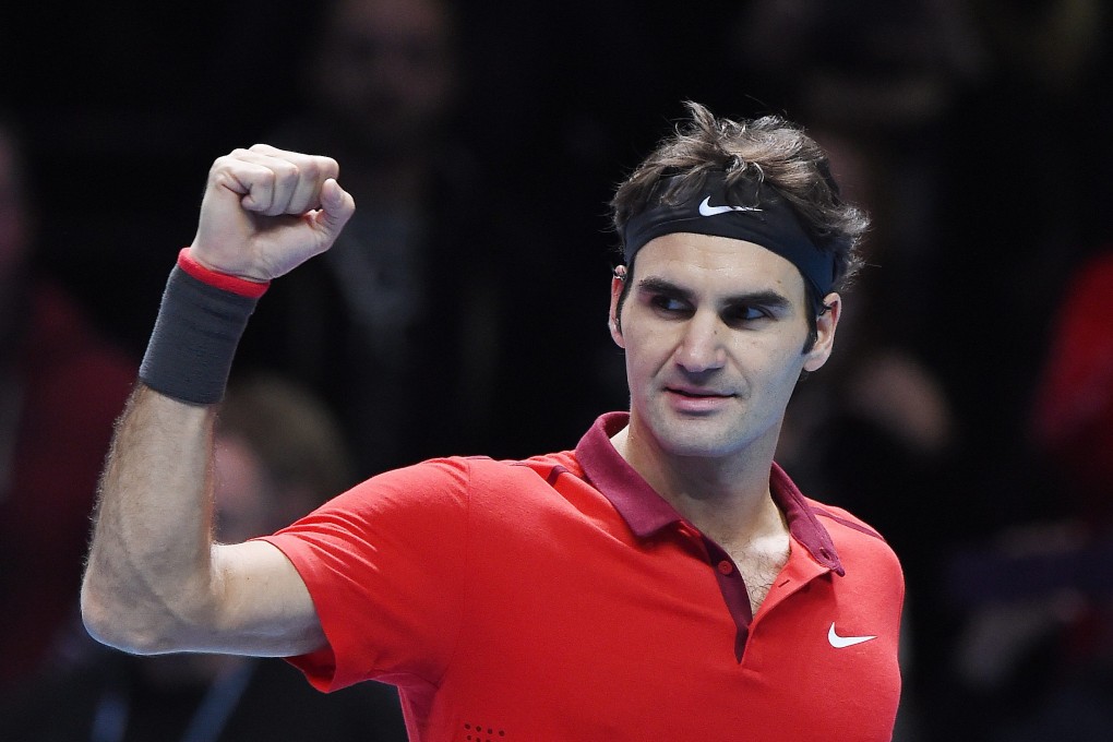 Roger Federer is within touching distance of a semi-final berth at the ATP World Tour Finals. Photo: EPA