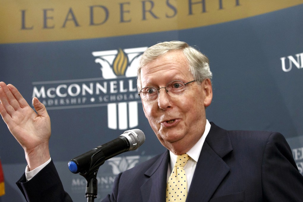 US Senate Republican leader Mitch McConnell holds a news conference on November 5 in Louisville, Kentucky. Photo: AP