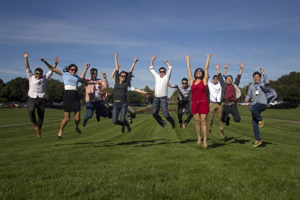 Participants in the Empowering Young Entrepreneurs programme at Google's Silicon Valley campus.