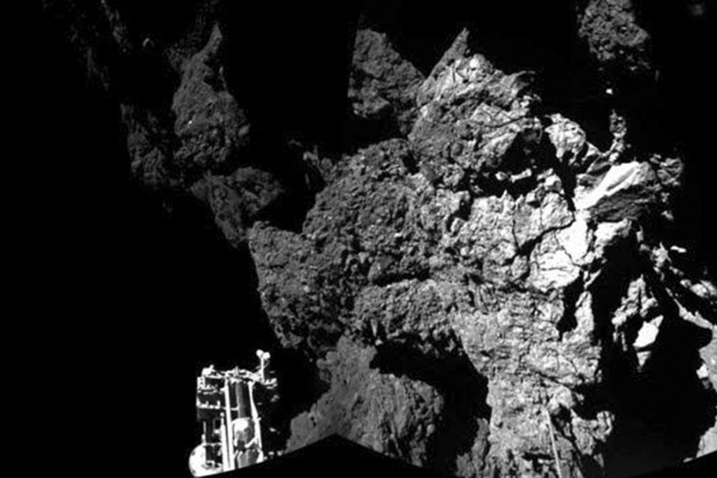 A CIVA handout image shows a probe named Philae after it landed safely on a comet, known as 67P/Churyumov-Gerasimenko. Photo: Reuters