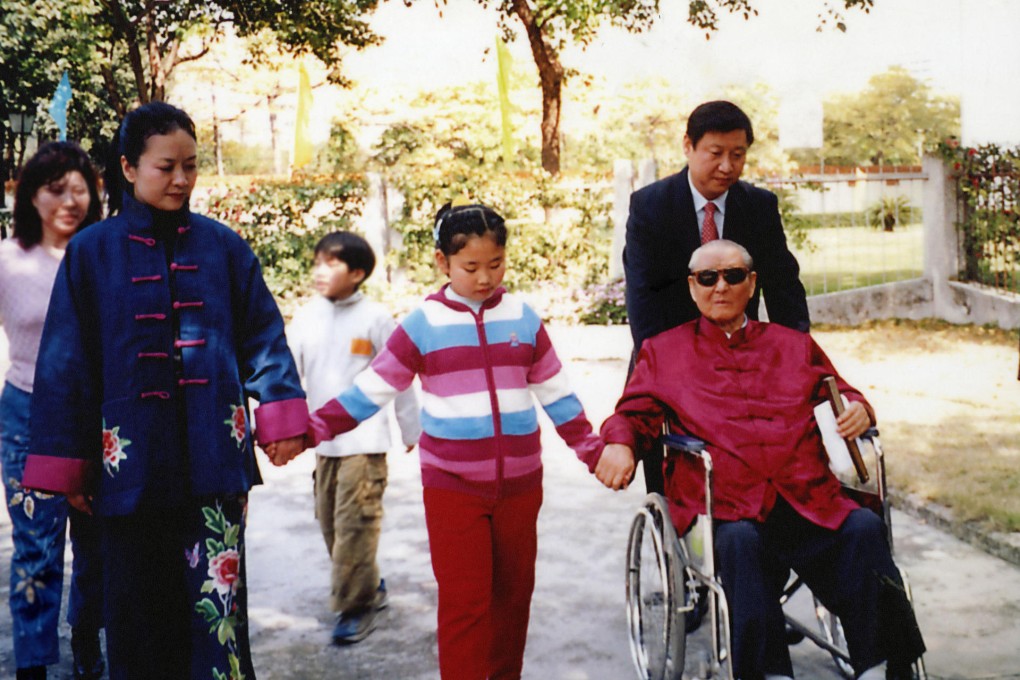 Xi Jinping with his father, who died in 2002. Photo: Xinhua