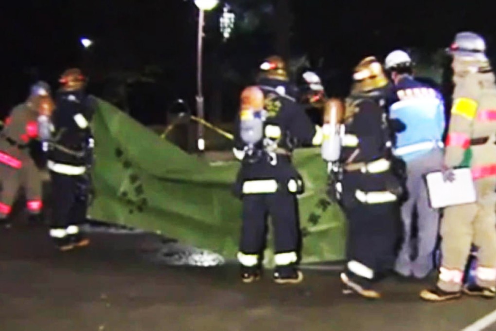 Emergency workers at the scene.