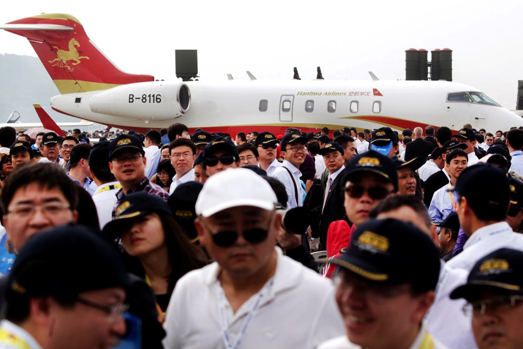 Business soared at the Zhuhai Airshow as the mainland sets it sights on becoming a major international aviation player. Photo: Dickson Lee