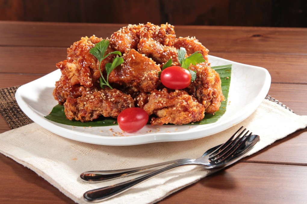 DONE TO A CRISP: boneless deep-fried chicken.