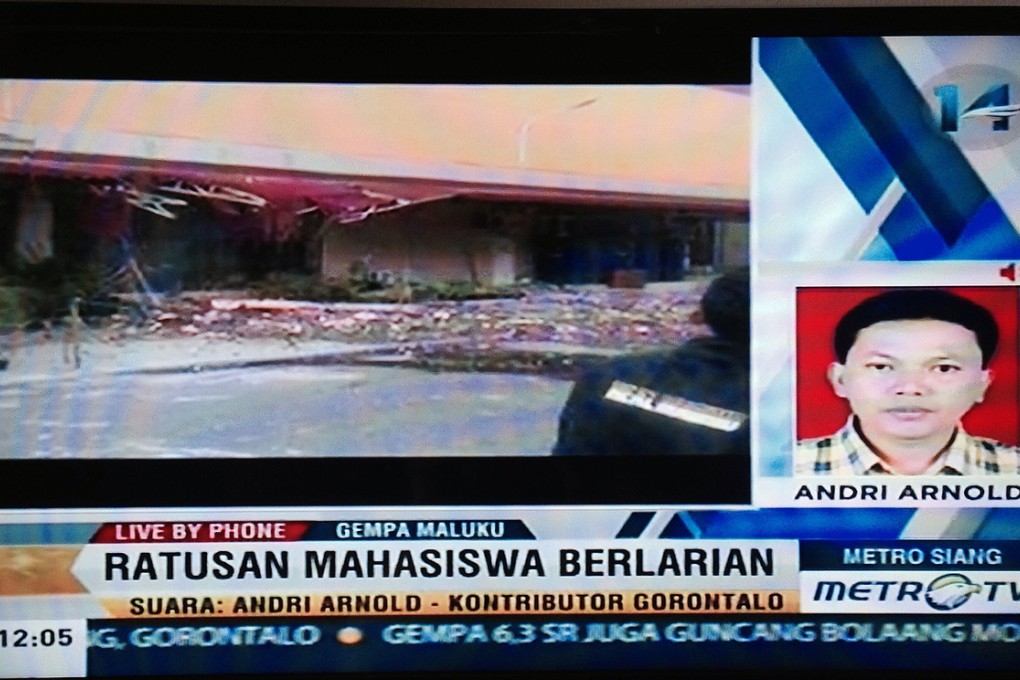 A powerful 7.3-magnitude earthquake rocked the Maluku Islands in eastern Indonesia, sparking a tsunami warning that was lifted after a short time. Photo: Xinhua