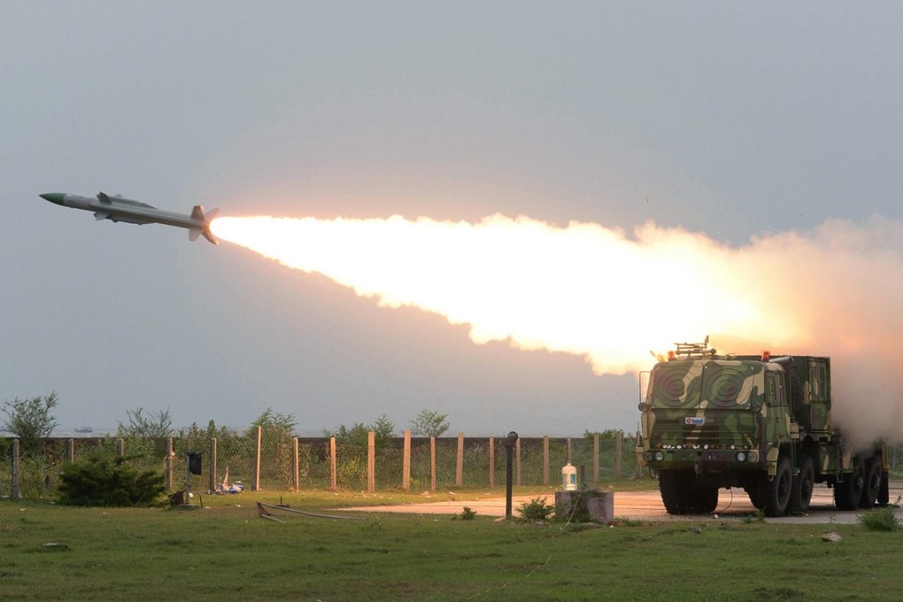 An Akash missile, made by India, is test fired in Orissa. Photo: EPA