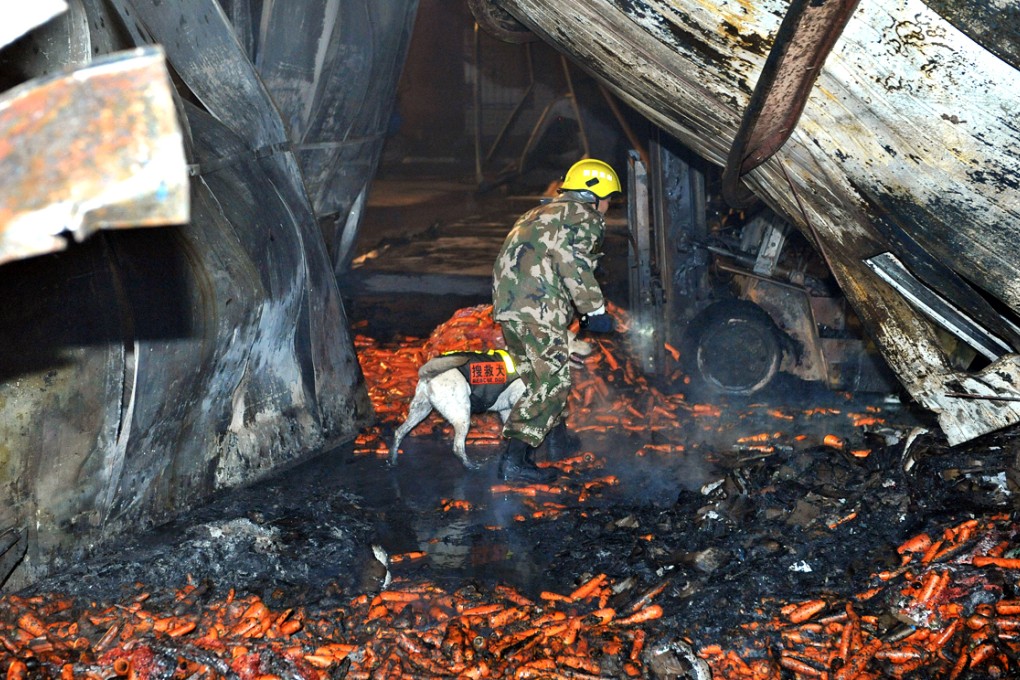 The search for victims continues. Photo: Xinhua