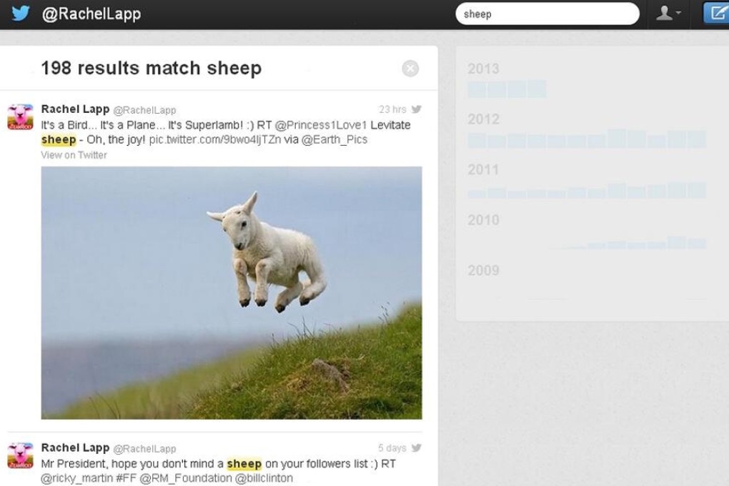 Twitter had built a searchable index of the billions of tweets posted during the past eight years. Photo: Twitter